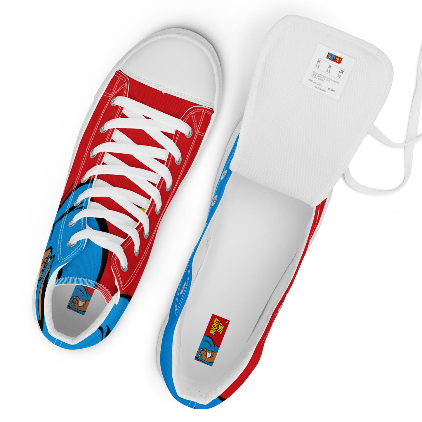 MIGHTY JIM Men’s high top canvas shoes