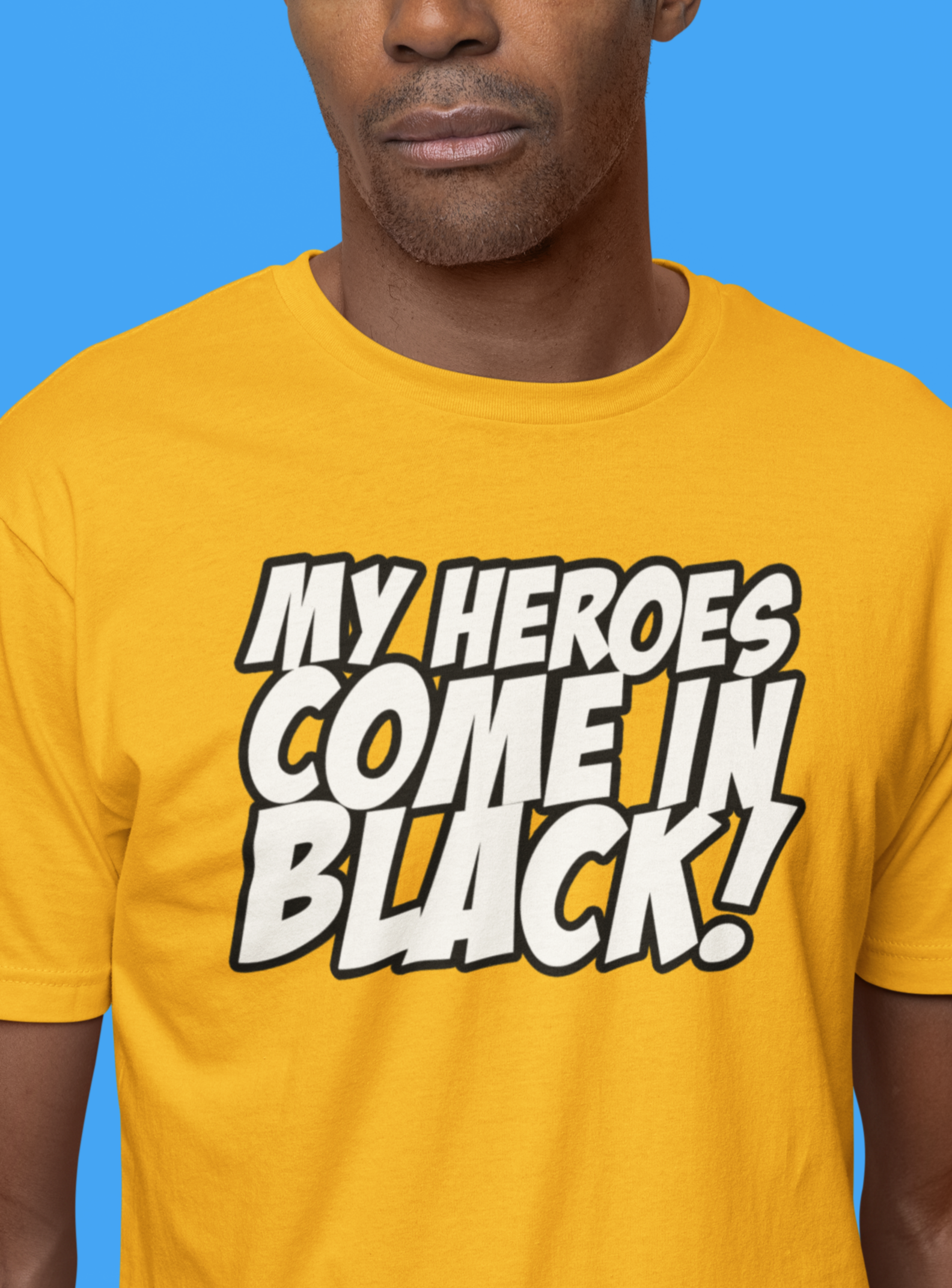 All black shop superheroes shirt