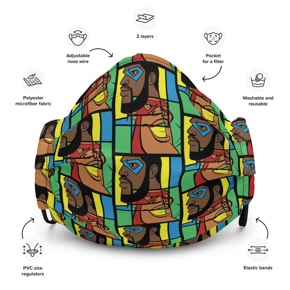 MY HEROES (MOSAIC) Premium face mask