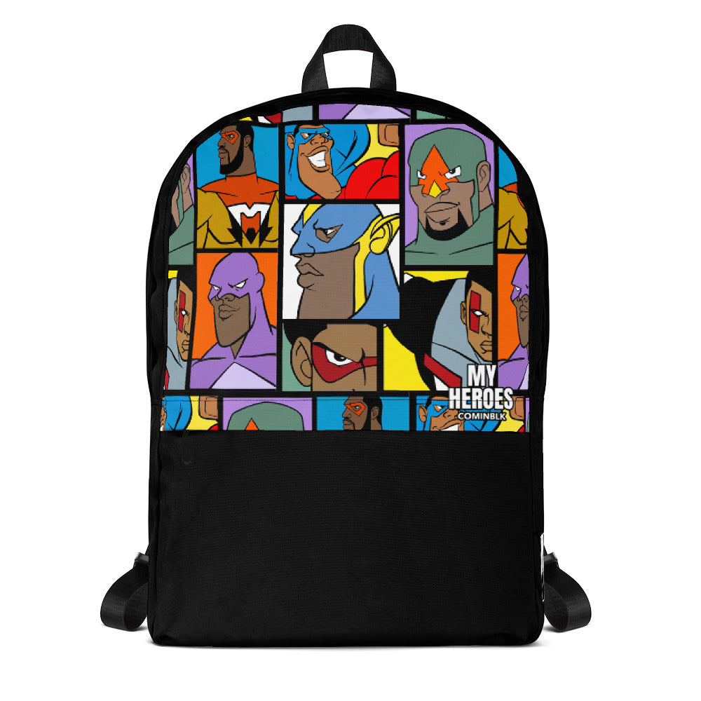 MY HEROES (ON BLK) BACKPACK