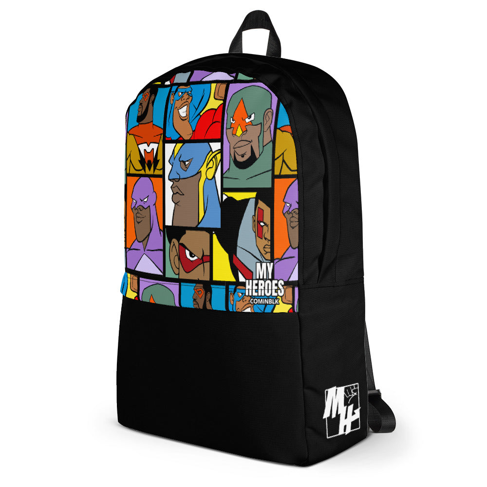 MY HEROES (ON BLK) BACKPACK