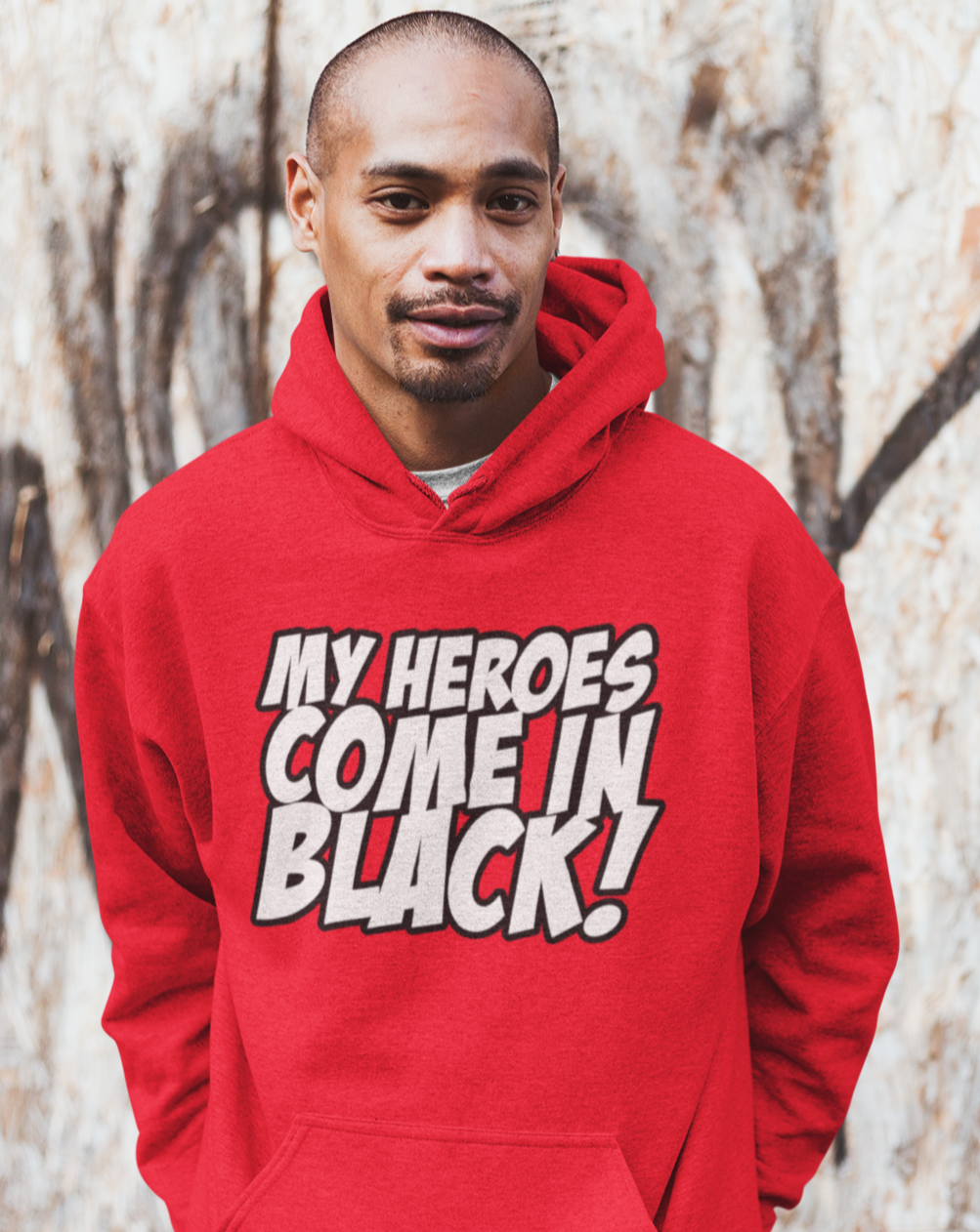 MY HEROES COME IN BLK! HOODIE
