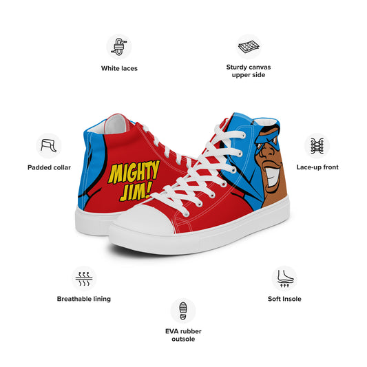 MIGHTY JIM Men’s high top canvas shoes
