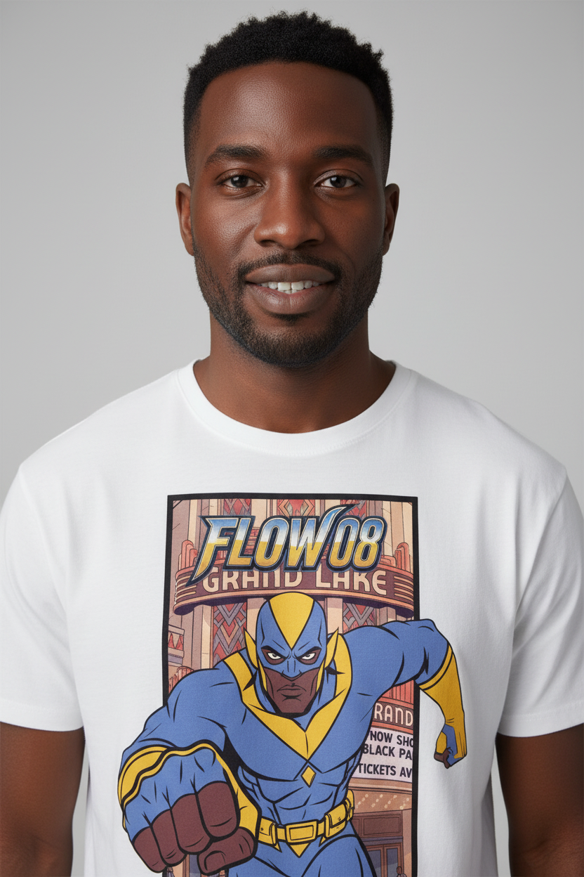 Flow 08 in action - classic tee